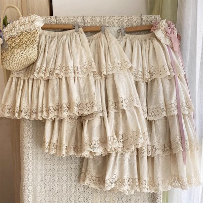 Miss Point Forest Waltz Tiered Skirt(Reservation/5 Colours/3 Length Options/Full Payment Without Shipping)